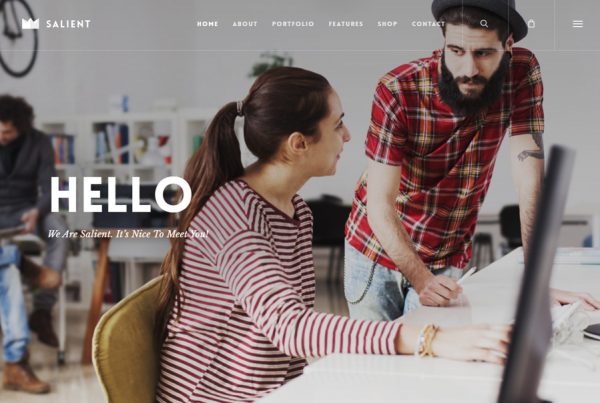 Parallax WordPress theme effect