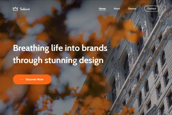 Salient WordPress theme corporate 3 demo