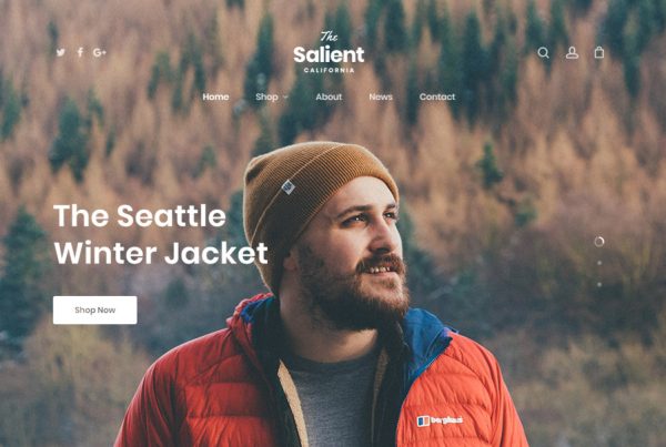 eCommerce WordPress theme fashion landing page