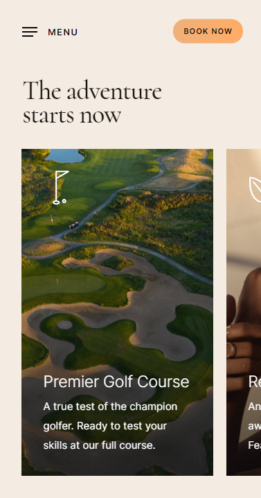salient wordpress theme resort mobile